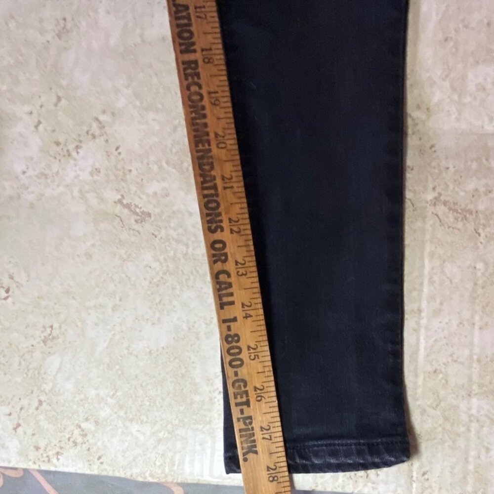 Levis 720 High Rise Super Skinny Jeans Size 30 Black Denim Womens Stretch - Picture 5 of 8